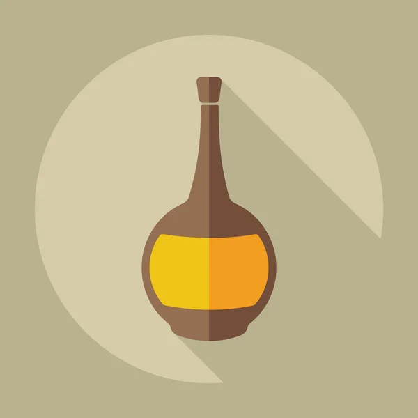 Diseño moderno plano con bebidas de iconos de sombra — Vector de stock