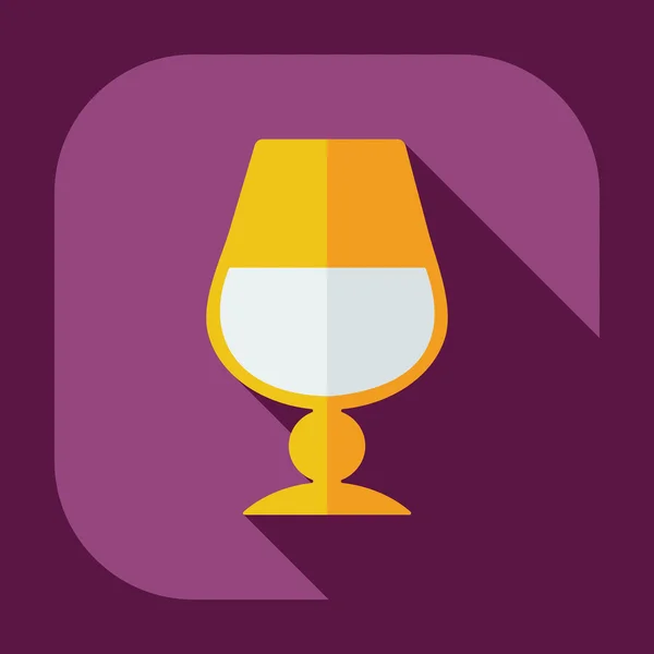 Design moderne plat avec des icônes d'ombre boisson — Image vectorielle