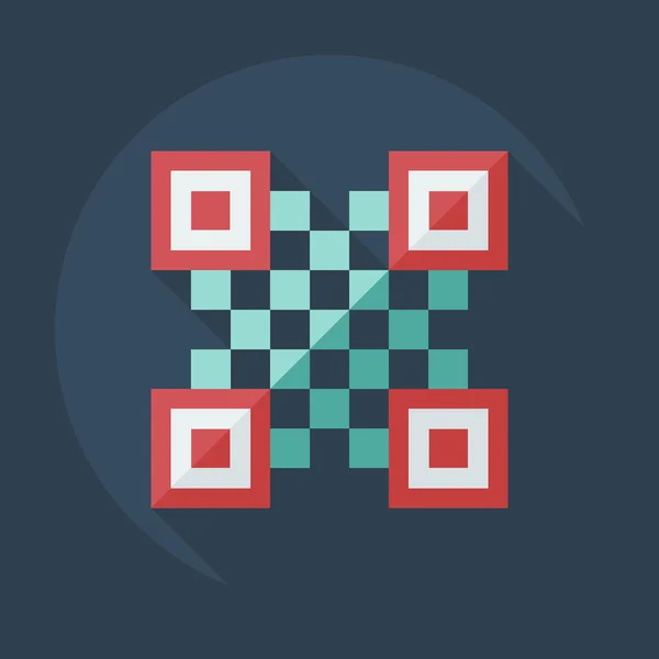 Flat modern design with shadow icons QR code — Stock vektor