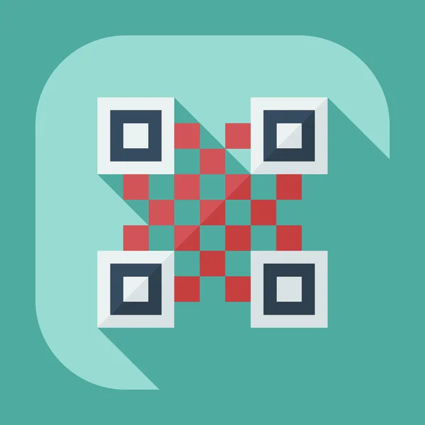 Flaches modernes Design mit Schatten-Symbolen QR-Code — Stockvektor