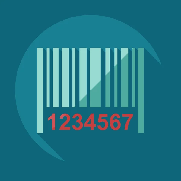Flat modern design with shadow icons barcode — Stock vektor