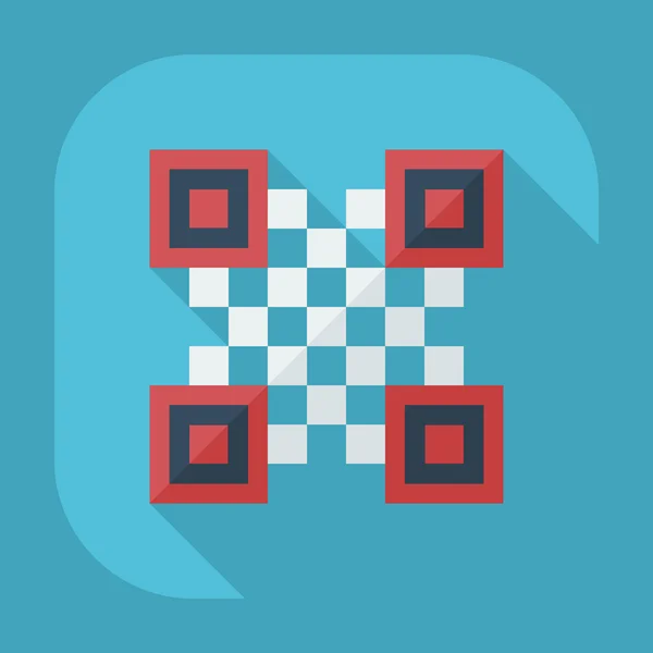 Flat modern design with shadow icons QR code — Stockvector