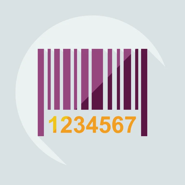 Flat modern design with shadow icons barcode — Stockvector