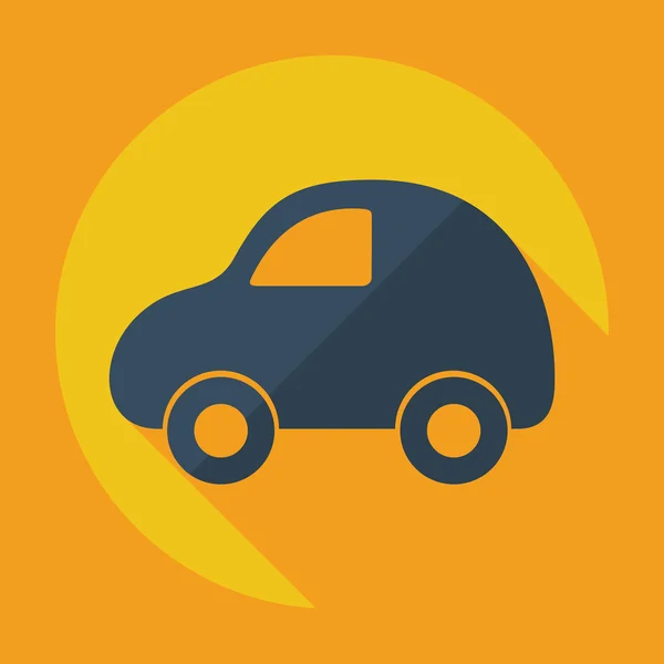 Diseño moderno plano con icono de sombra coche — Vector de stock