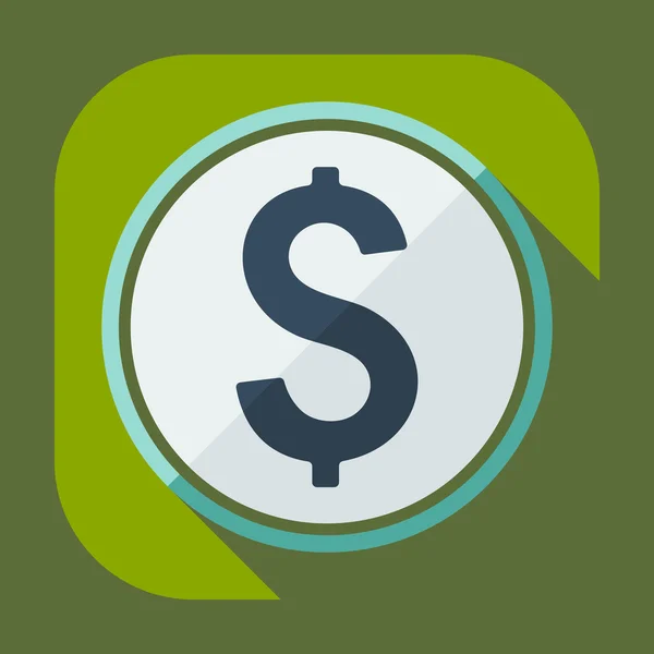 Flat modern design with shadow icons currency unit — 图库矢量图片