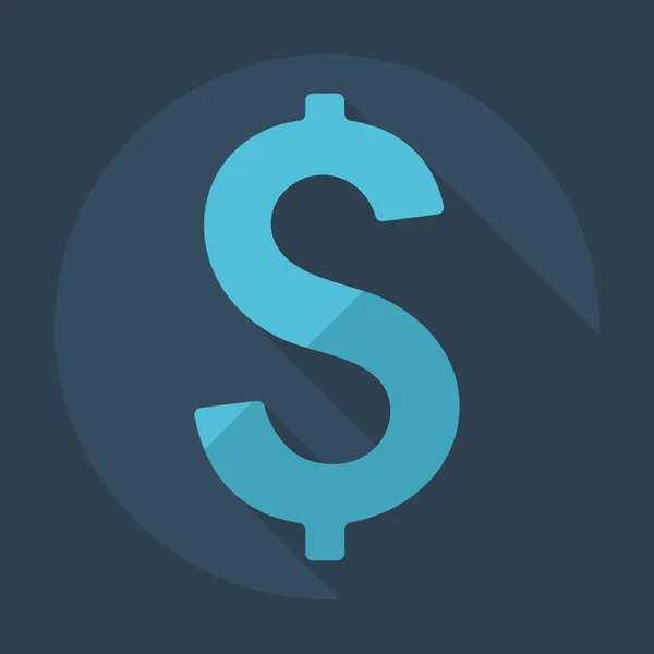 Flat modern design with shadow icons currency unit — 图库矢量图片