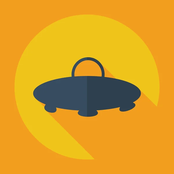 Flat modern design with shadow icon UFO