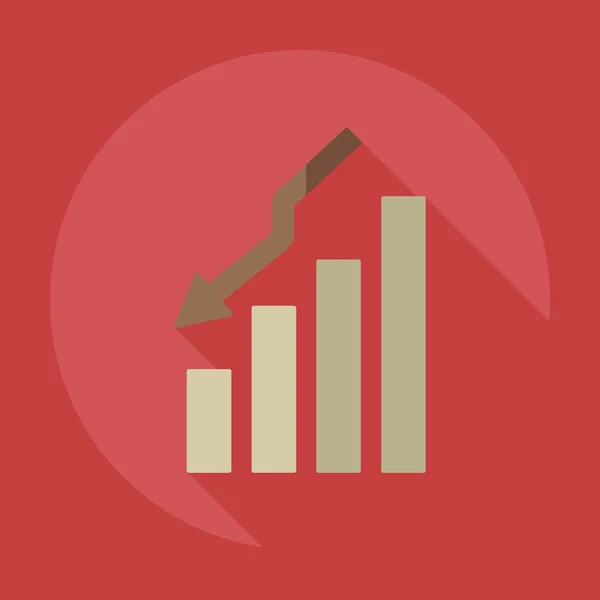 Flat modern design with shadow icons business graph — 图库矢量图片