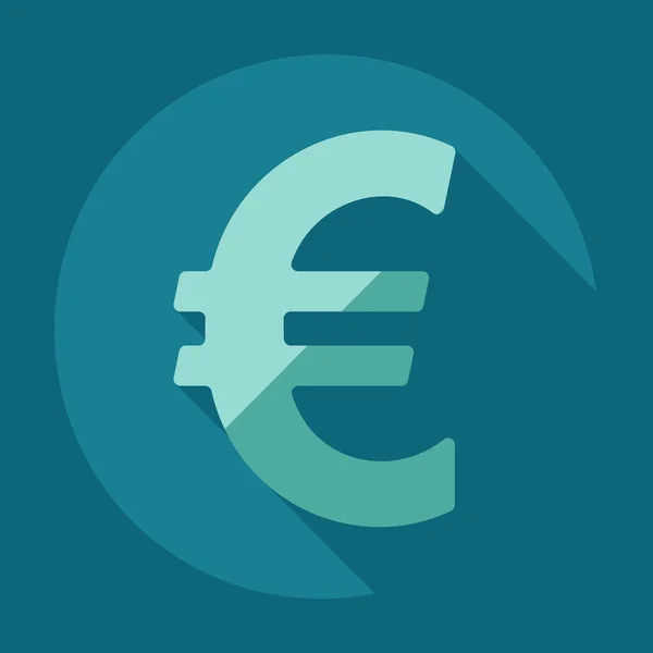 Flat modern design with shadow icons currency unit — 图库矢量图片