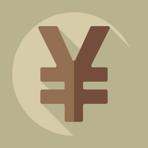Design moderne plat avec des icônes d'ombre unité monétaire — Image vectorielle