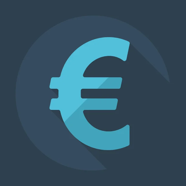 Diseño moderno plano con iconos de sombra unidad monetaria — Vector de stock