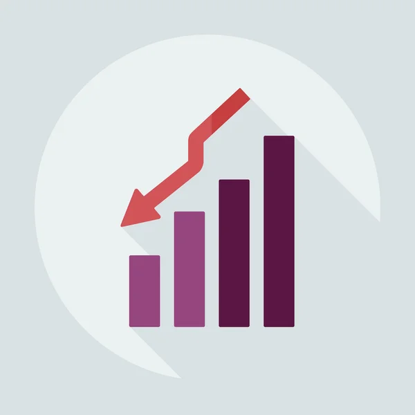 Flat modern design with shadow icons business graph — Stockvector