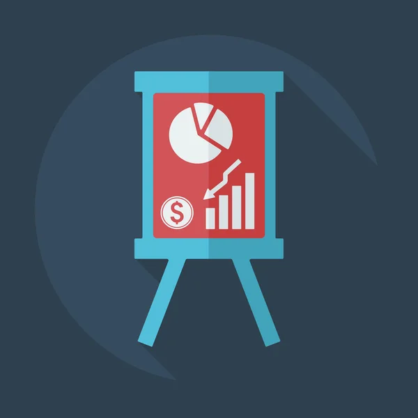 Flat modern design with shadow icons business graph