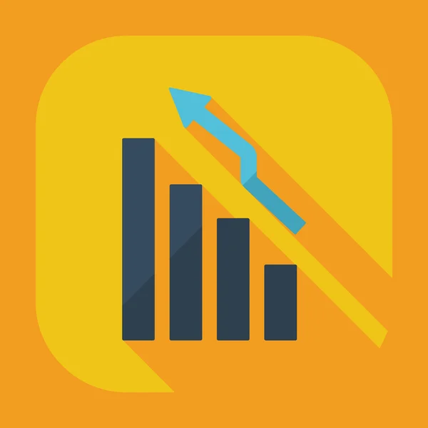 Flat modern design with shadow icons business graph — Stock vektor