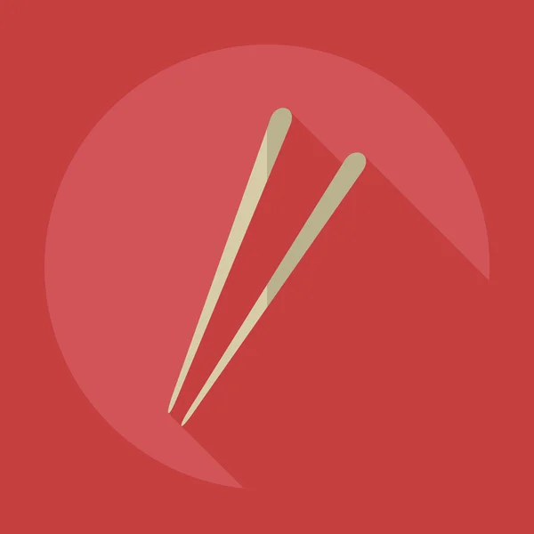Projeto moderno plano com ícones de sombra sushi japonês — Vetor de Stock