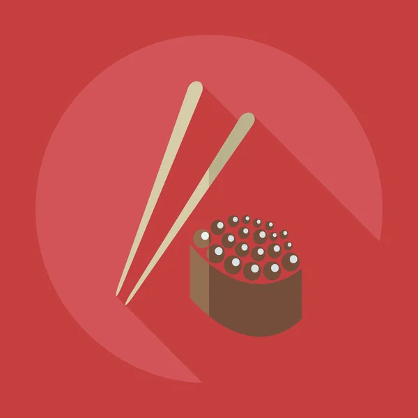 Flat modern design with shadow icons Japanese sushi