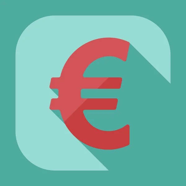 Flat modern design with shadow icons currency unit — ストックベクタ