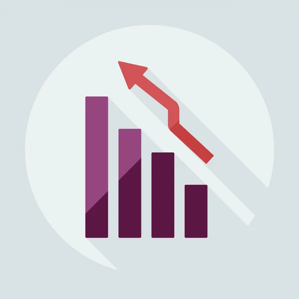 Flat modern design with shadow icons business graph — Stockvector
