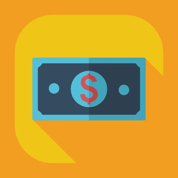 Flat modern design with shadow icons currency unit — 图库矢量图片