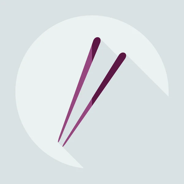 Diseño moderno plano con iconos de sombra Sushi japonés — Vector de stock