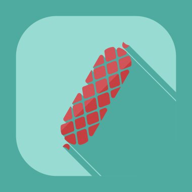 düz modern tasarım gölge simgeli sosisler