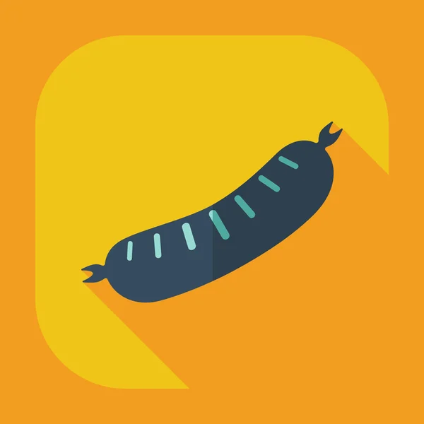 Flat modern design with shadow icons sausages — 图库矢量图片