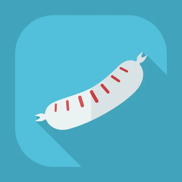 Flat modern design with shadow icons sausages — Wektor stockowy