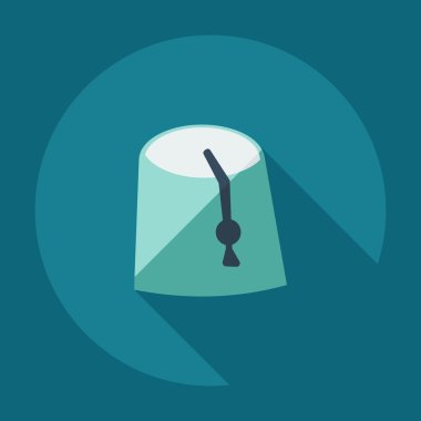 Gölge simgeler Arapça kap ile düz modern tasarım