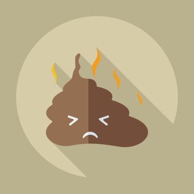 Gölge simgeler bok, dışkı ile düz modern tasarım