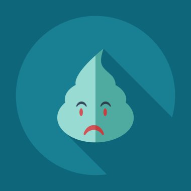 Gölge simgeler bok, dışkı ile düz modern tasarım