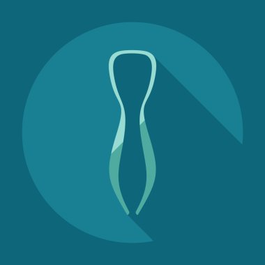 Gölge simgelerini parçaları nargile ile düz modern tasarım