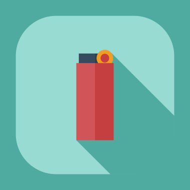 Hafif gölge simgelerle düz modern tasarım