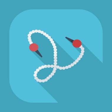 Gölge simgelerini parçaları nargile ile düz modern tasarım