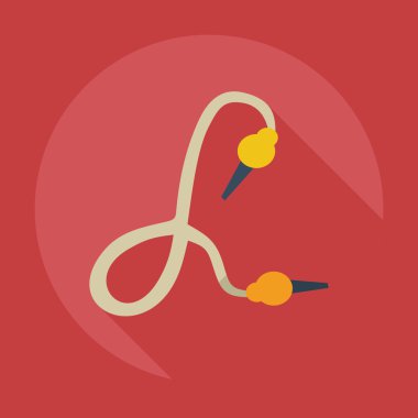 Gölge simgelerini parçaları nargile ile düz modern tasarım