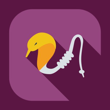 Gölge simgelerini parçaları nargile ile düz modern tasarım