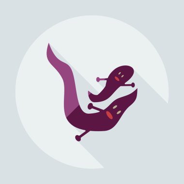 Gölge simgeler bok, dışkı ile düz modern tasarım