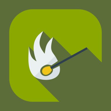 Gölge simgeler maç ile düz modern tasarım