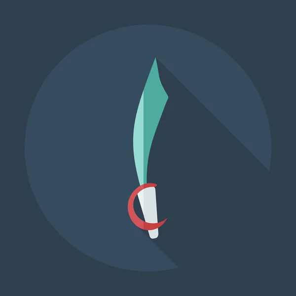 Platt modern design med skugga ikoner svärd — Stock vektor
