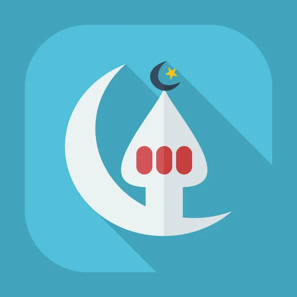 Flat modern design with shadow icons mosque