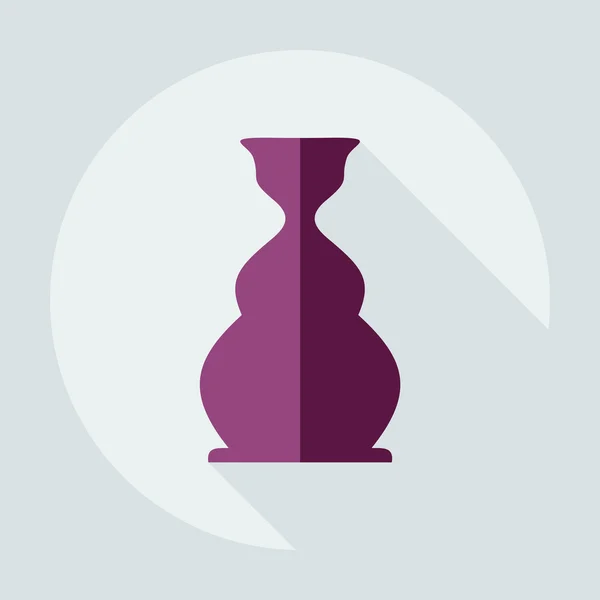 Design moderne plat avec des icônes d'ombre pièces narguilé — Image vectorielle