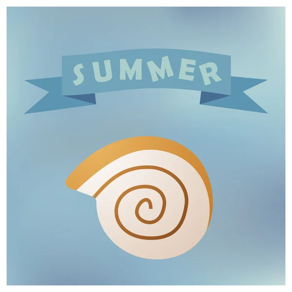 种的海贝壳，贴纸矢量轮廓图 — 图库矢量图片