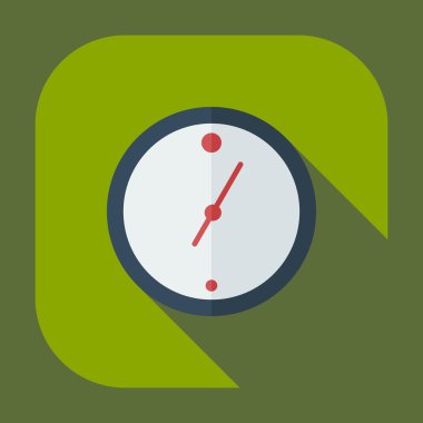 Düz modern tasarımı ile gölge simgeleri duvar saati