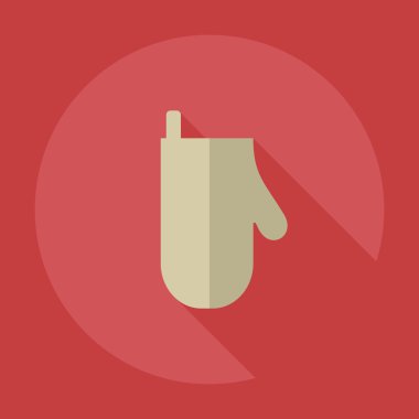 Gölge simgeler potholder ile düz modern tasarım