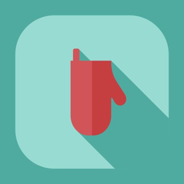 Gölge simgeler potholder ile düz modern tasarım