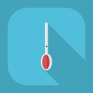 Gölge simgeler çorba kepçe ile düz modern tasarım