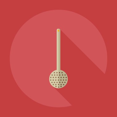 Gölge simgeleri kepçe ile düz modern tasarım