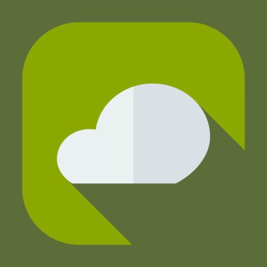 Gölge simgeler bulut ile düz modern tasarım