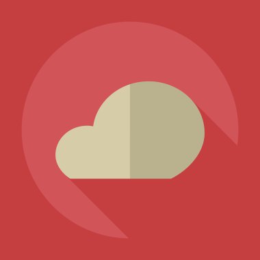 Gölge simgeler bulut ile düz modern tasarım