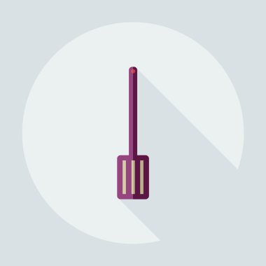 Gölge simgeler spatula ile düz modern tasarım