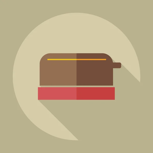 Design moderno e piatto con icone ombra tostapane — Vettoriale Stock